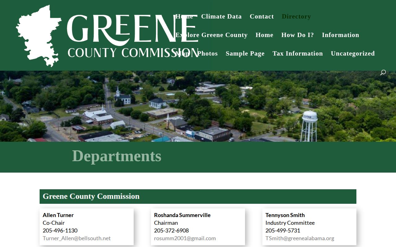 Greene County Commission directory entry for the City of Boligee